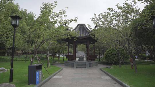 杭州江寺公园古典园林风景