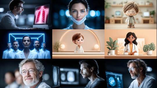 医生团队守护健康未来科技医疗医美新选择高清在线视频素材下载