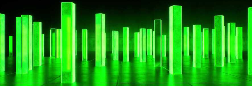 绿色光柱