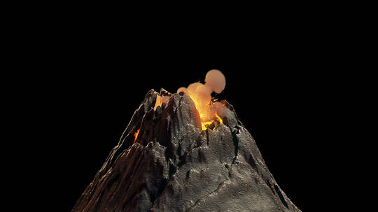 火山喷发熔岩岩浆