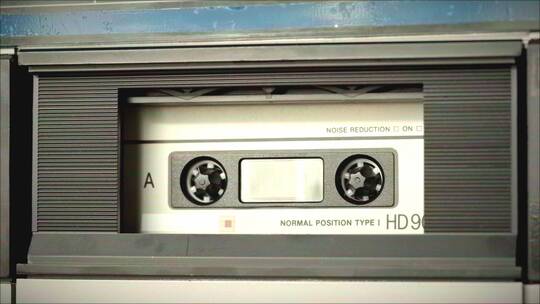 老式磁带录音机视频素材模板下载