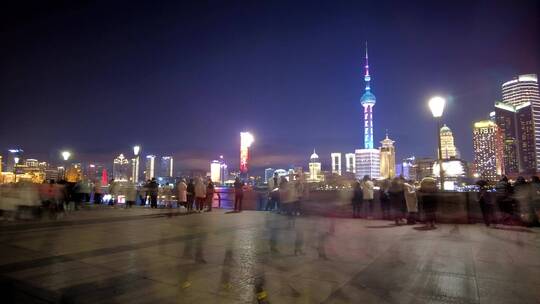 上海外滩大范围延时4K视频素材