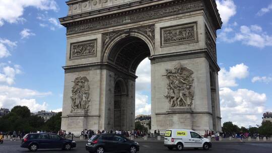法国巴黎凯旋门街景