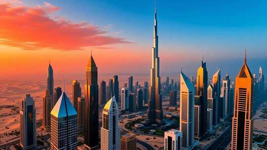 迪拜，奢华与自然的完美和弦4K
