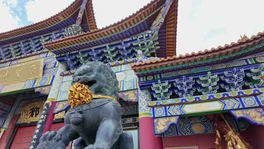 云南大理崇圣寺寺门4k