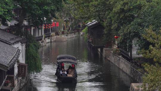 浙江湖州南浔古镇江南水乡风景视频素材模板下载