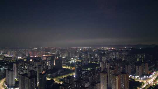 重庆科学城 重庆高新区 傍晚全景航拍