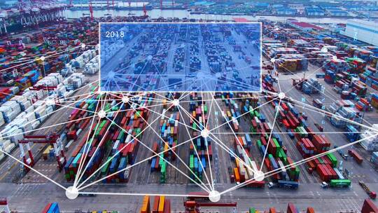 港口码头集装箱物流-科技港口智慧物流