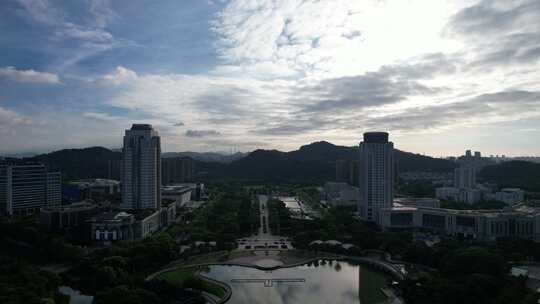 浙江台州城市风光航拍