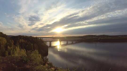 唯美日落夕阳西下 夕阳时分 时光流逝视频素材模板下载