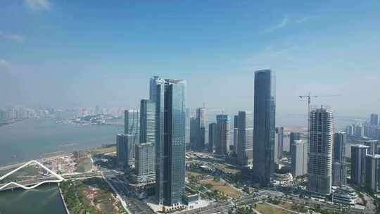 广东珠海横琴金融中心航拍