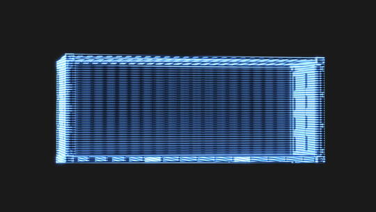 工业集装箱全息影像循环动画3D渲染视频素材模板下载