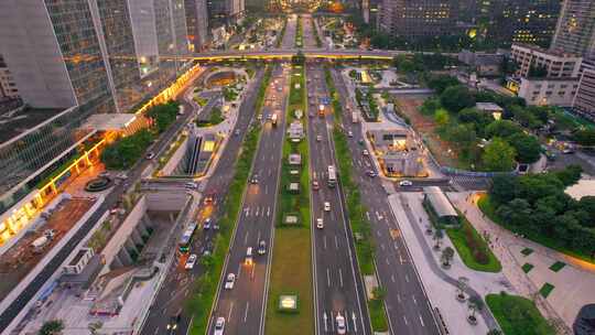 城市交通夜景视频素材模板下载