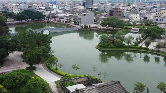 潮州龙湖古寨村落航拍