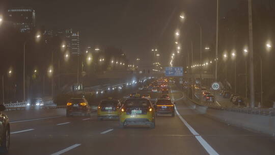 冬天夜晚雪景空镜头