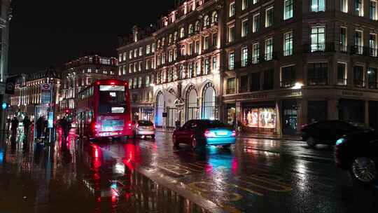 伦敦街头双层巴士素材视频素材模板下载