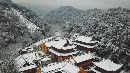 杭州法喜寺雪景浙江雪景古建筑雪景