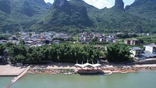 桂林杨堤漓江风景区航拍