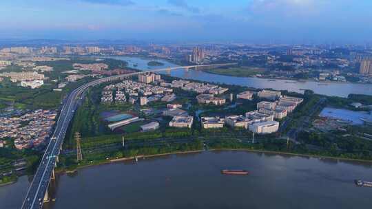 广州生物岛大学城航拍