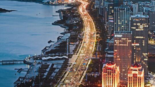 青岛夜景城市夜景西海岸夜景