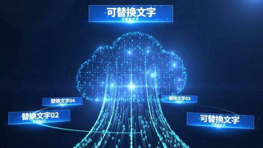科技云存储云计算数据流分类AE模板