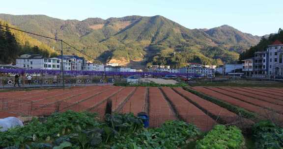 福建三明市大田县山村建筑自然风光