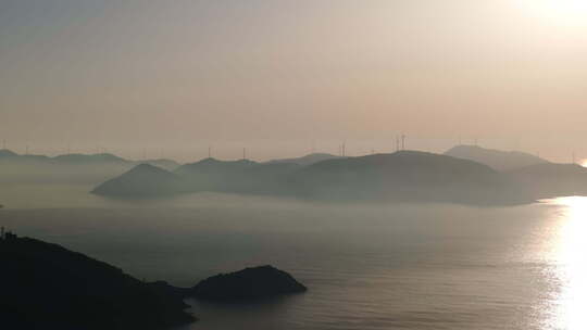 海边岛屿 风力发电