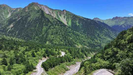 航拍四川独库公路宝康线高山森林风光