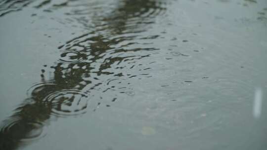 升格慢动作水滴落下水泡下雨屋檐滴水视频素材模板下载