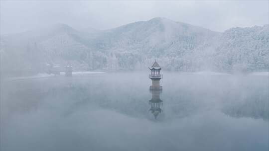 江西九江庐山风景区冬季雪景风光