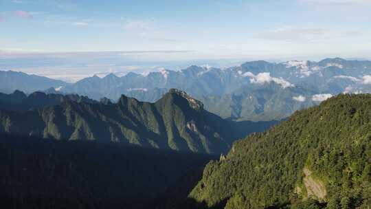 航拍湖北神农架神农顶景区自然风光