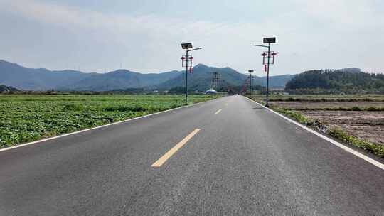 公路道路自驾第一视角