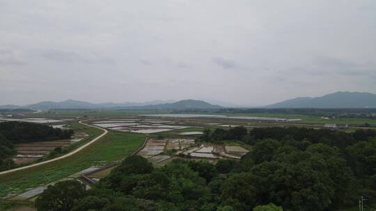 航拍乡村田园农业种植