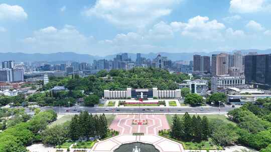 福州五一广场航拍于山风景区于山堂城市风景