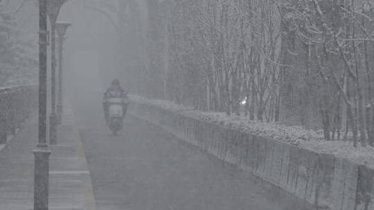 冬天雪景 下雪空镜