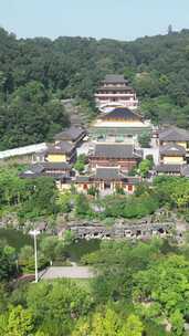 竖版视频湖北鄂州市西山风景区古灵泉寺