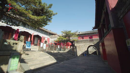 泰山山顶风景风景区碧霞祠