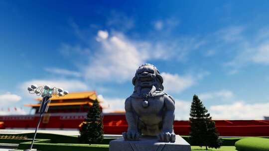 4k 国庆节天安门城楼日出航拍延时摄影