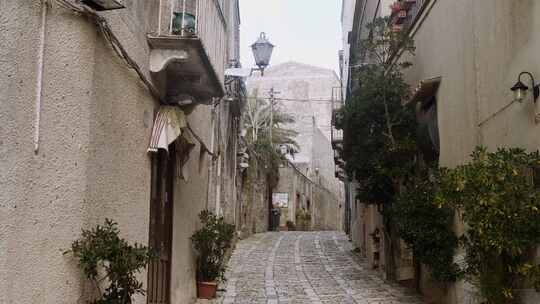 西西里岛，意大利，小巷，狭窄的街道