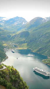 挪威Geirangerfjord旅游轮渡