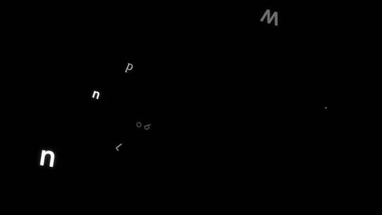 小写字母动态装饰元素视频