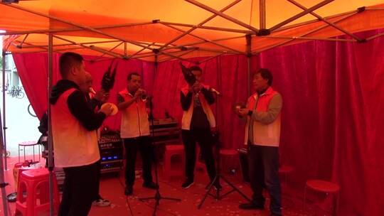 4k婚礼响器乐队演奏视频素材