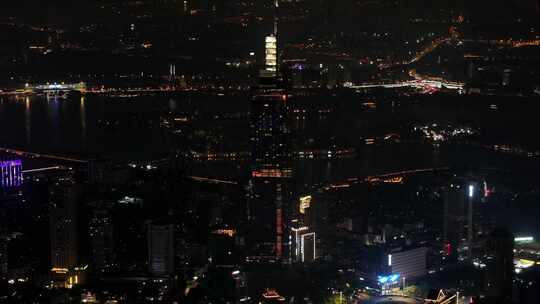 4k航拍南京夜景高楼素材视频素材模板下载