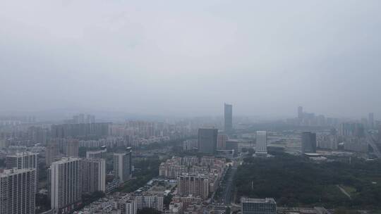 城市烟雨天气视频素材模板下载