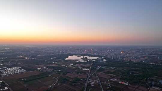 航拍滨州市视频素材模板下载