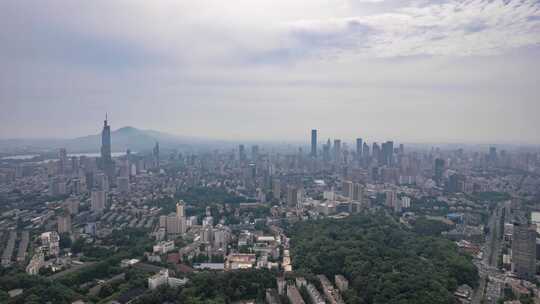 江苏南京城市大景航拍延时