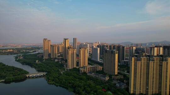 航拍厦门集美区建筑景观