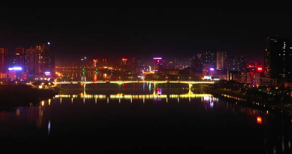 衡阳市区夜景延时
