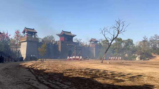 大宋武侠城空景宋都御城古装武侠城演绎