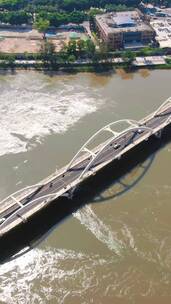 福建福州解放大桥竖屏航拍